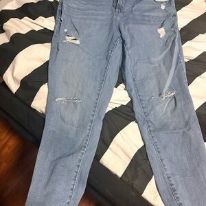 Levi's High Rise Blue Distressed Jeans